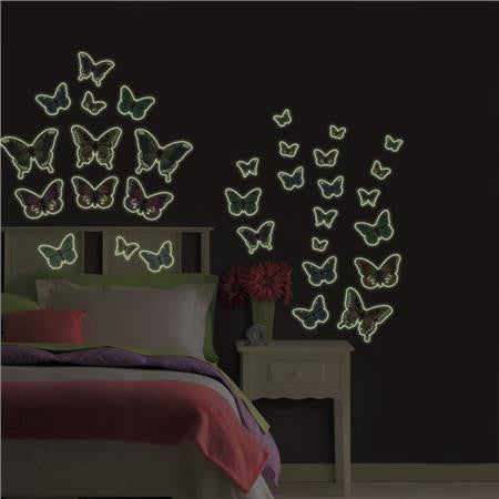 Butterflies Glow in the Dark Wall Art Kit