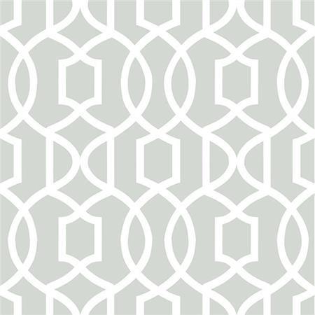 Gray Grand Trellis Peel And Stick Wallpaper