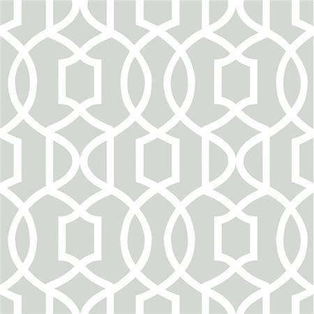 Gray Grand Trellis Peel And Stick Wallpaper