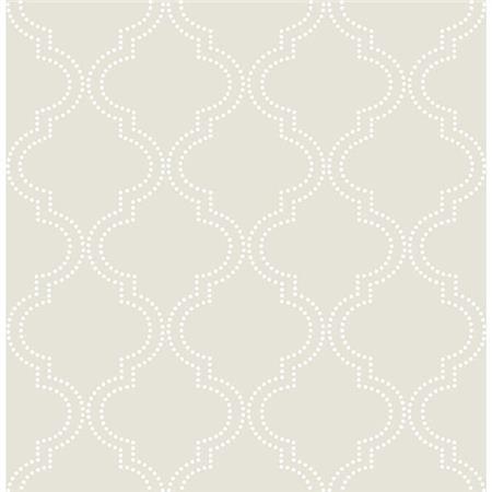 Taupe Quatrefoil Peel And Stick Wallpaper