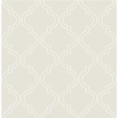 Taupe Quatrefoil Peel And Stick Wallpaper