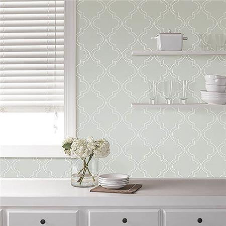 Grey Quatrefoil Peel And Stick Wallpaper