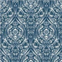 Bohemian Damask Indigo Peel and Stick Wallpaper
