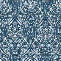 Bohemian Damask Indigo Peel and Stick Wallpaper 