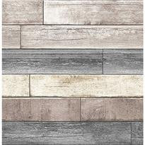 Reclaimed Wood Plank Natural Peel and Stick Wallpaper