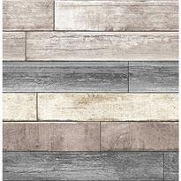 Reclaimed Wood Plank Natural Peel and Stick Wallpaper 