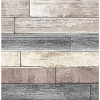 Reclaimed Wood Plank Natural Peel and Stick Wallpaper