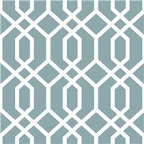 Montauk Lattice Hemlock Blue Peel and Stick Wallpaper