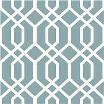 Montauk Lattice Hemlock Blue Peel and Stick Wallpaper