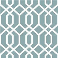 Montauk Lattice Hemlock Blue Peel and Stick Wallpaper