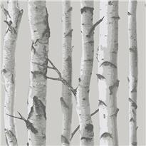 Mountain Birch Grey Peel and Stick Wallpaper