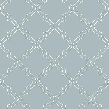 Slate Blue Quatrefoil Peel And Stick Wallpaper