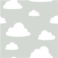 Clouds - Grey Peel and Stick Wallpaper