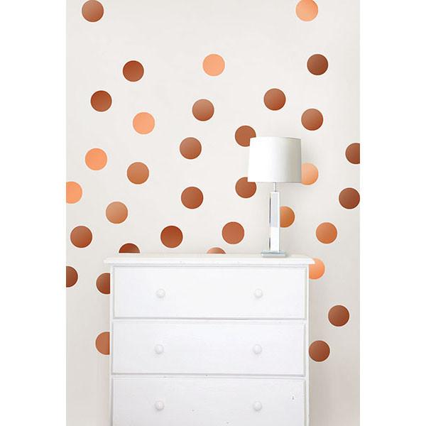 Copper Effect Confetti Dots By Wallpops Wallpops UK