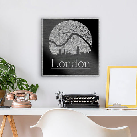 London Map Metal Wall Art