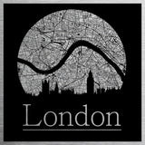 London Map Metal Wall Art