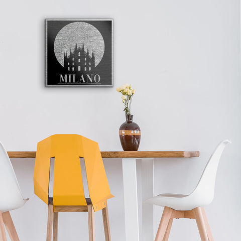 Milano Map Metal Wall Art