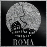 Roma Map Metal Wall Art