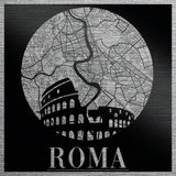 Roma Map Metal Wall Art