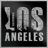 Los Angeles Letter Map Metal Wall Art