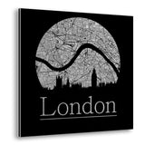 Large London Map Metal Wall Art