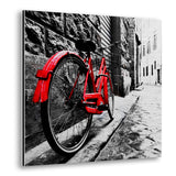 Red Bicycle Metal Wall Art