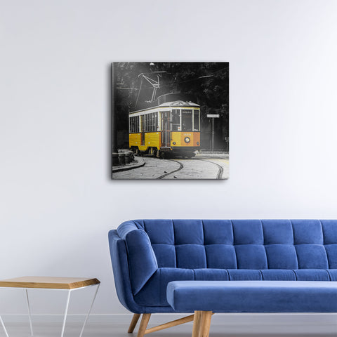 Yellow Tram Metal Wall Art