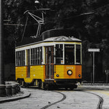 Yellow Tram Metal Wall Art