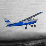 Blue Airplane Metal Wall Art