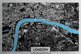 London Aerial Map Metal Wall Art