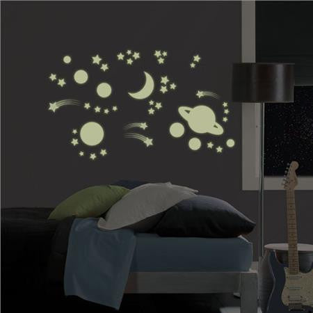 Planets Glow in the Dark Wall Art Kit