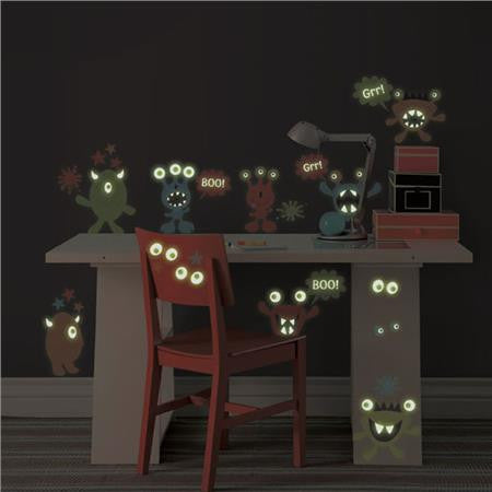 Monsters Glow in the Dark Wall Art Kit