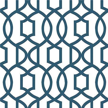 Navy Grand Trellis Peel And Stick Wallpaper