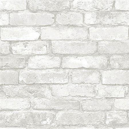 Grey and White Brick Peel And Stick Wallpaper