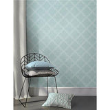 Slate Blue Quatrefoil Peel And Stick Wallpaper