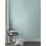 Slate Blue Quatrefoil Peel And Stick Wallpaper