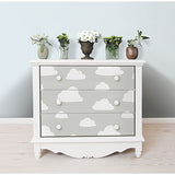 Clouds - Grey Peel and Stick Wallpaper