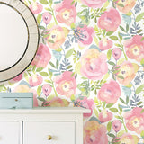Peachy Keen – Pink Peel and Stick Wallpaper
