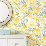 Peachy Keen – Yellow Peel and Stick Wallpaper