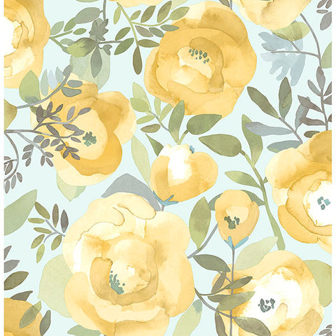 Peachy Keen – Yellow Peel and Stick Wallpaper