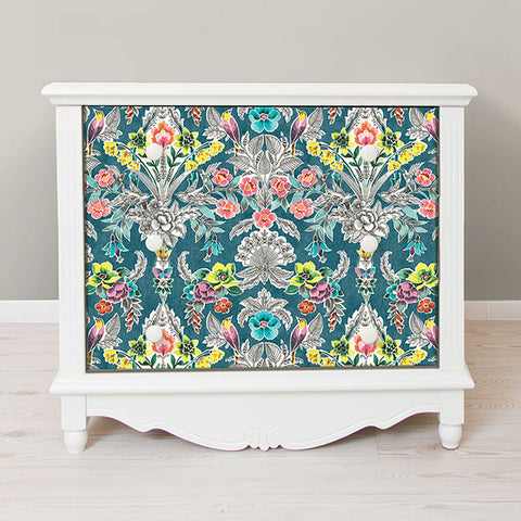 Summer Love – Teal Peel and Stick Wallpaper