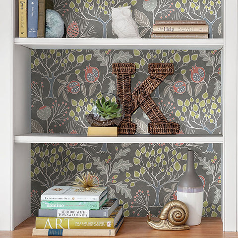 Groovy Garden – Grey Peel and Stick Wallpaper