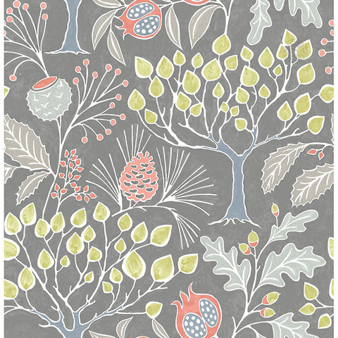 Groovy Garden – Grey Peel and Stick Wallpaper