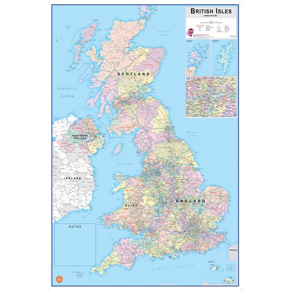 British Isles Dry Erase Map By Wallpops Wallpops UK