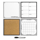 White Dry Erase Organization Wall Stickers Kit