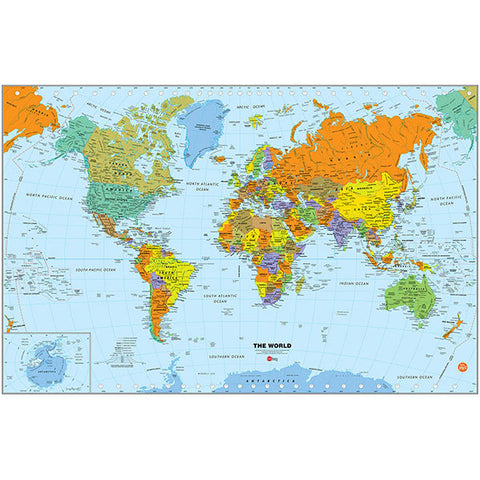 Dry Erase Map (Small) - World