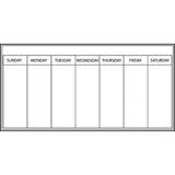 Whiteboard Weekly Calendar Wall Stickers