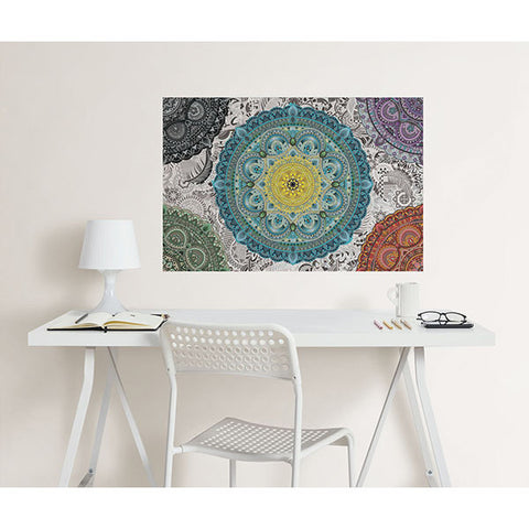 Shangri La Mandala Colouring Wall Decal