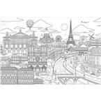 Visite Paris Colouring Wall Decal
