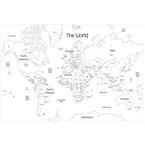 World Map Colouring Wall Decal